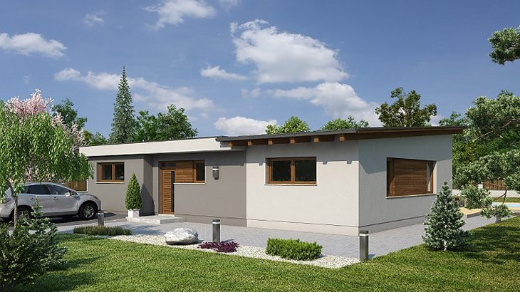 Проект одноэтажного дома с террасой P14 - фото №2