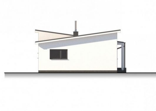 Фасад одноэтажного дома с террасой P24 - вид справа