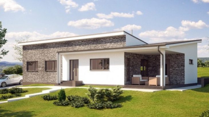 Проект одноэтажного дома с террасой P24 - фото №2