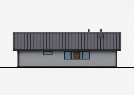 Фасад одноэтажного дома с террасой P29 - вид справа