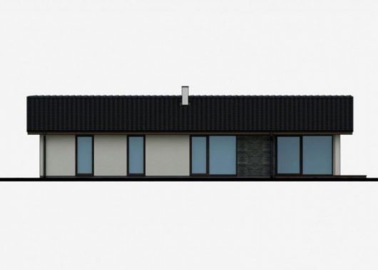 Фасад одноэтажного дома P53 - вид сзади