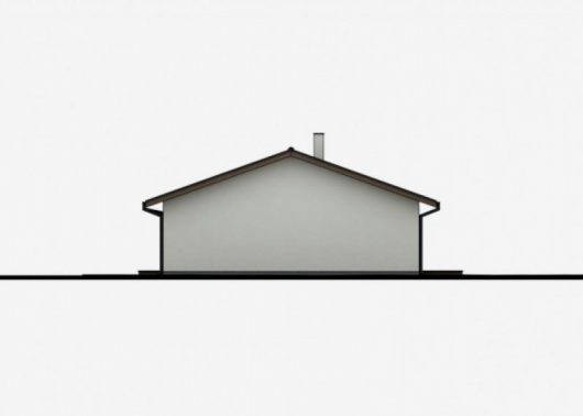 Фасад одноэтажного дома P53 - вид справа