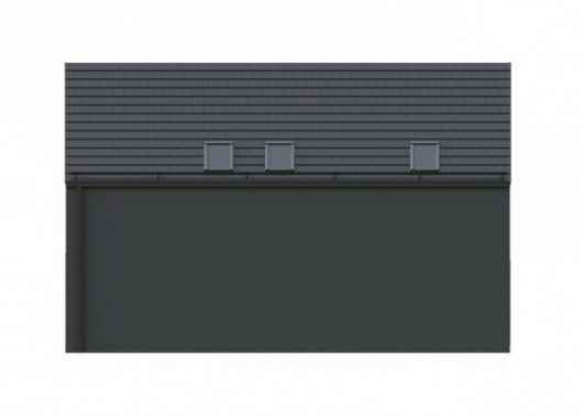 Фасад мансардного дома с террасой S28 - вид сзади