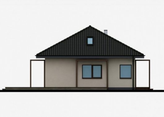 Фасад мансардного дома S37 - вид слева