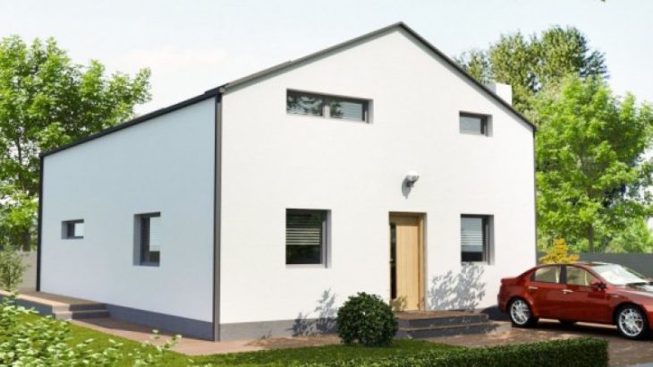 Проект мансардного дома с террасой S48 - фото №1