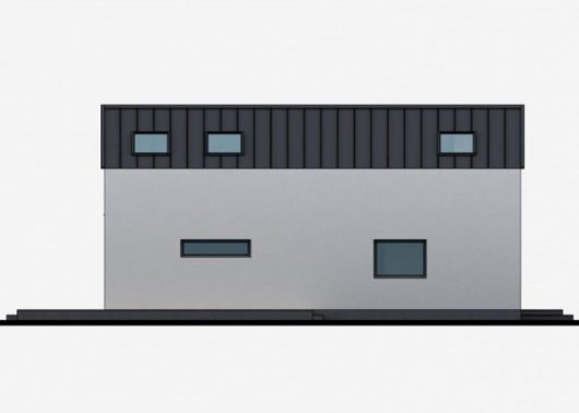 Фасад мансардного дома с террасой S48 - вид справа