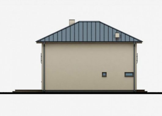 Фасад мансардного дома S52 - вил слева