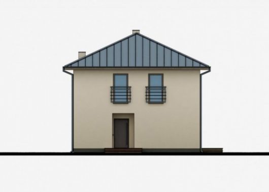 Фасад мансардного дома S52 - вил спереди