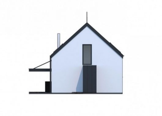 Фасад мансардного дома S54 - вид спереди