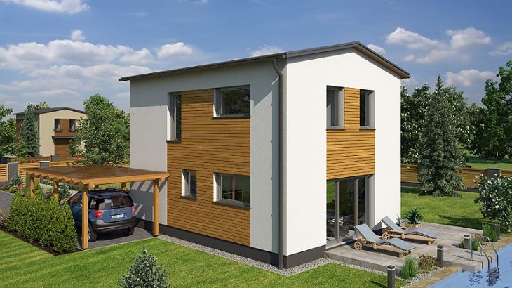 Проект двухэтажного дома с террасой V01 - фото №2