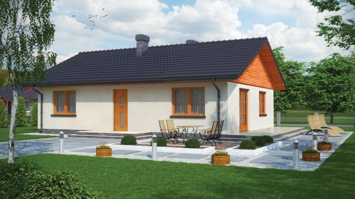 Проект одноэтажного дома с террасой P143 - фото №3