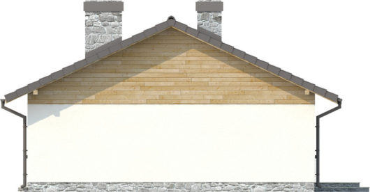 Фасад одноэтажного дома с террасой P143 - вид справа