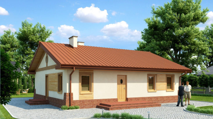 Проект одноэтажного дома с террасой P145 - фото №2