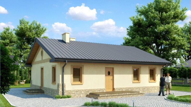 Проект одноэтажного дома с террасой P145 - фото №3