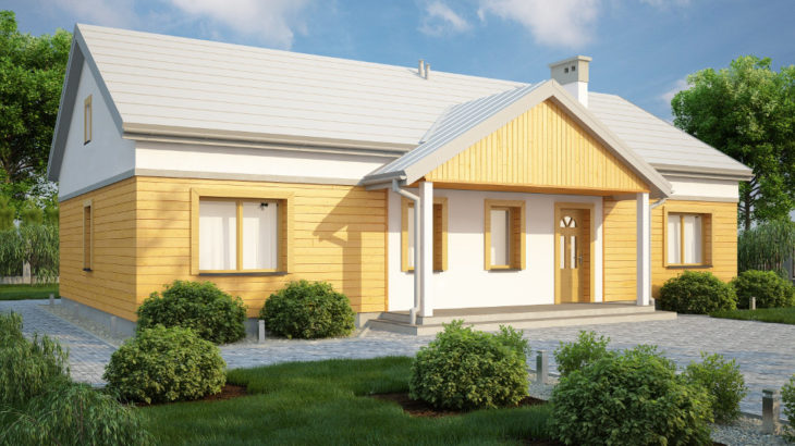 Проект одноэтажного дома с террасой P160 - фото №2