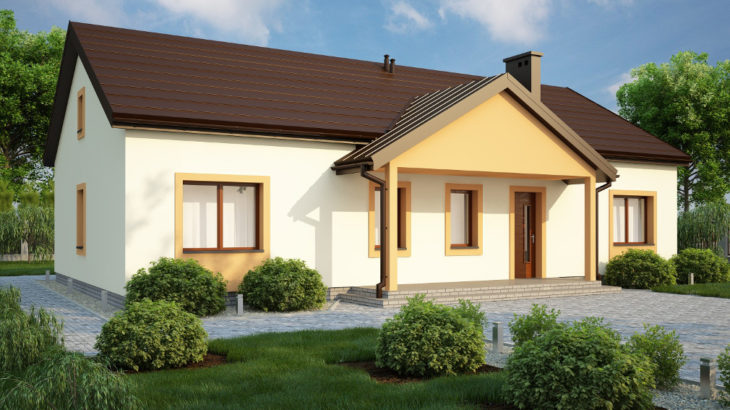 Проект одноэтажного дома с террасой P160 - фото №3