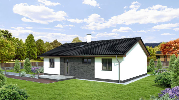 Проект одноэтажного дома с террасой P73 - фото №3