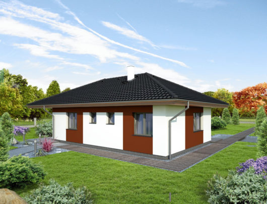 Проект одноэтажного дома с террасой P88 - фото №3