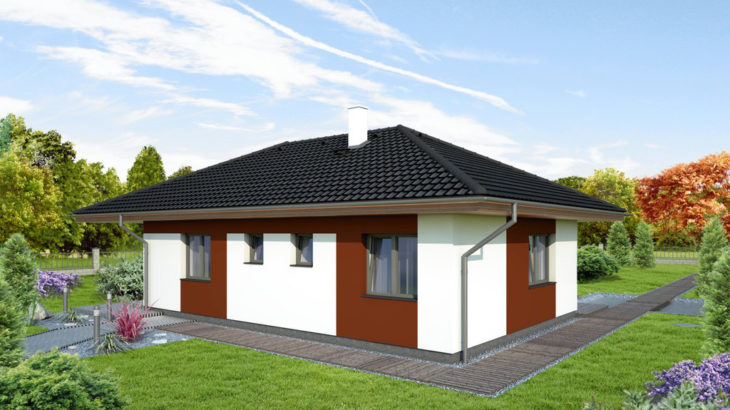 Проект одноэтажного дома с террасой P88 - фото №3