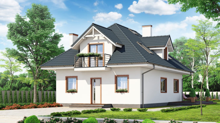 Проект мансардного дома с террасой S124 - фото №2
