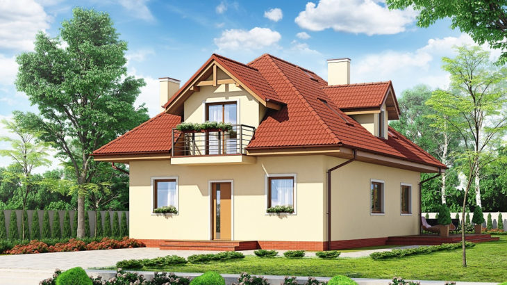 Проект мансардного дома с террасой S124 - фото №3