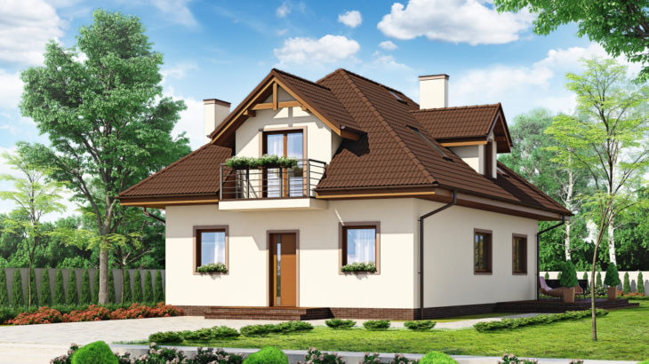 Проект мансардного дома с террасой S124 - фото №4