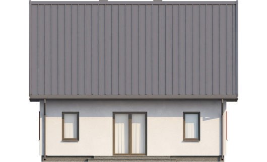 Фасад мансардного дома S125 - вид сзади