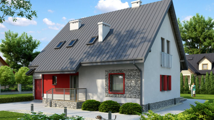 Проект мансардного дома с террасой и гаражом S131 - фото №3