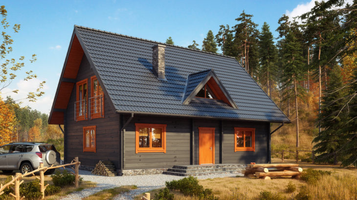 Проект мансардного дома с террасой S139 - фото №2