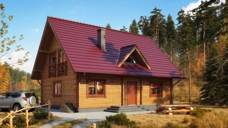 Проект мансардного дома с террасой S139 - фото №3