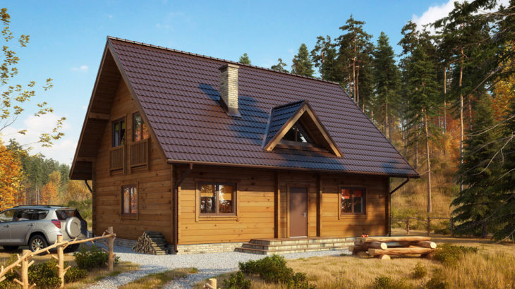 Проект мансардного дома с террасой S139 - фото №4