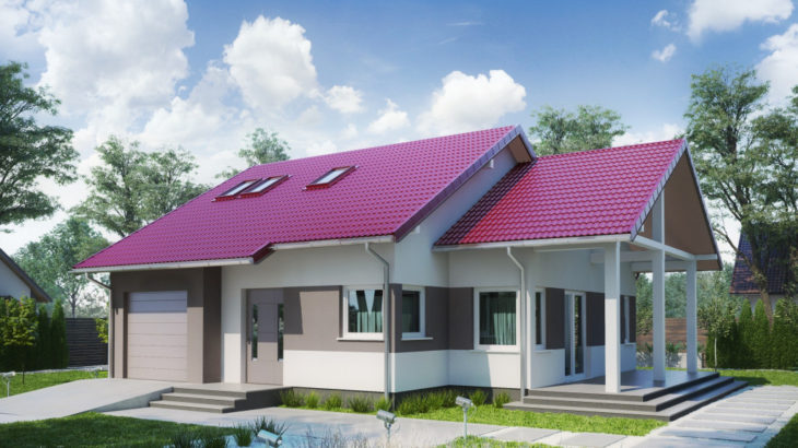 Проект мансардного дома с террасой и гаражом S141 - фото №4