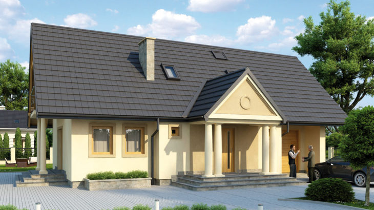 Проект мансардного дома с гаражом S143 - фото №2