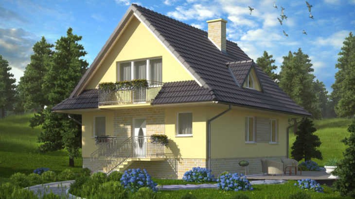 Проект мансардного дома с террасой S99 - фото №2