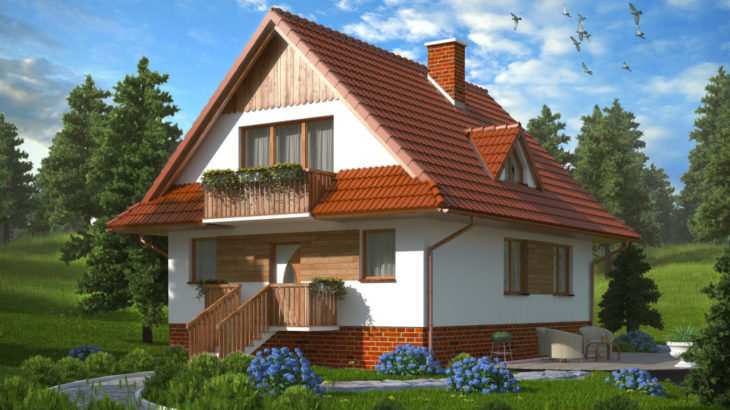 Проект мансардного дома с террасой S99 - фото №4