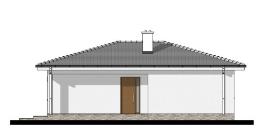 Фасад одноэтажного дома с террасой P116 - вид спереди