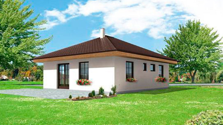 Проект одноэтажного дома с террасой P66 - фото №2