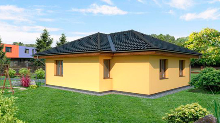 Проект одноэтажного дома с гаражом P83 - фото №2