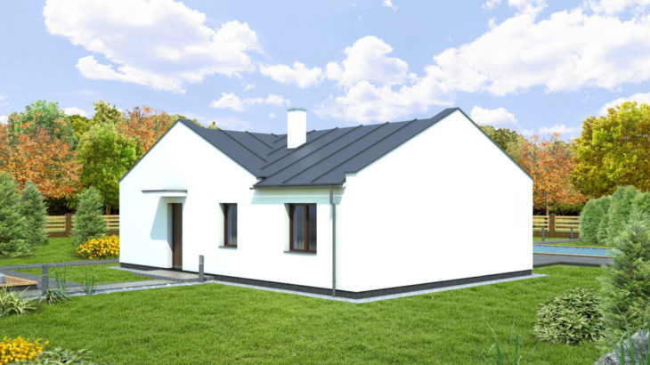 Проект одноэтажного дома с террасой P89 - фото №3