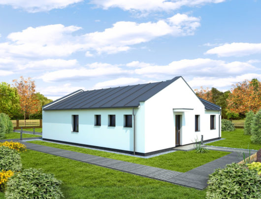 Проект одноэтажного дома с террасой P89 - фото №1