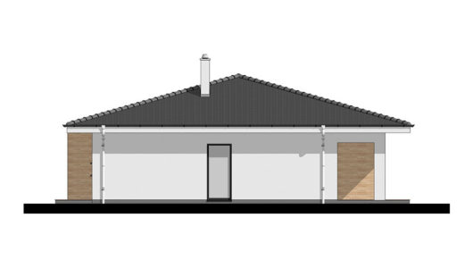 Фасад одноэтажного дома с террасой P98 - вид справа