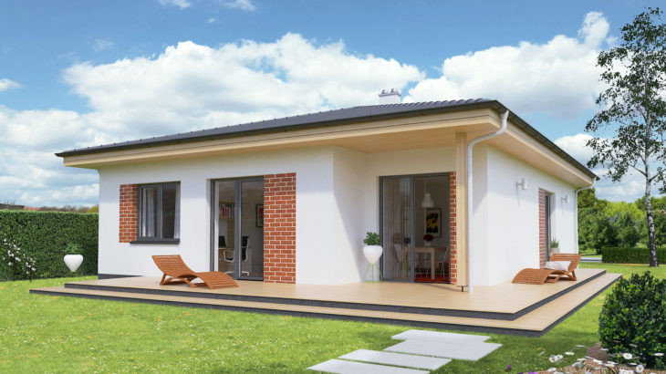 Проект одноэтажного дома с террасой P99 - фото №2