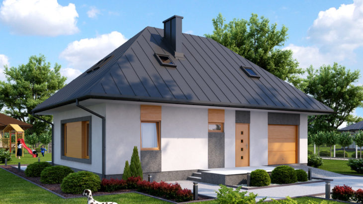 Проект мансардного дома с террасой и гаражом S103 - фото №2