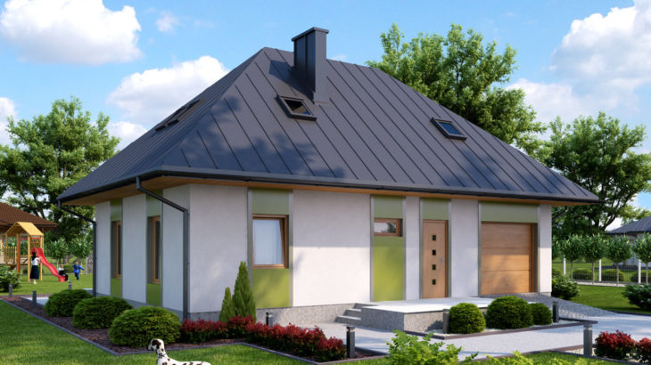 Проект мансардного дома с террасой и гаражом S103 - фото №4