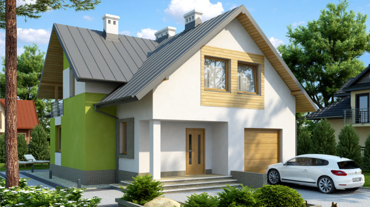 Проект мансардного дома с террасой и гаражом S152 - фото №3