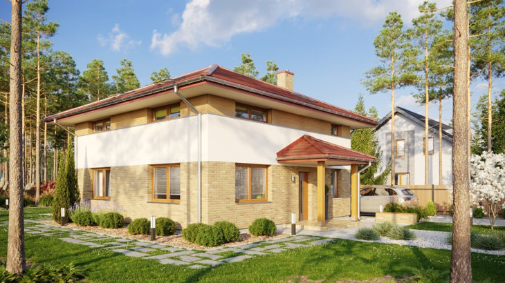 Проект мансардного дома с террасой S174 - фото №3