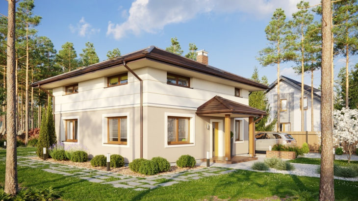 Проект мансардного дома с террасой S174 - фото №4